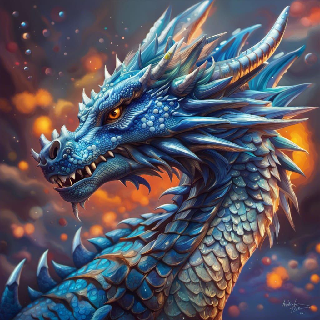 Dragon💙 - AI Generated Artwork - NightCafe Creator