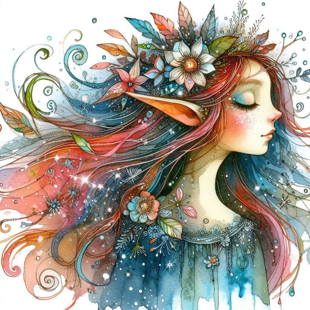 a fairy-tale elf girl