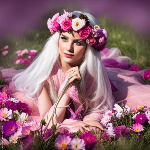 Covered by flowers