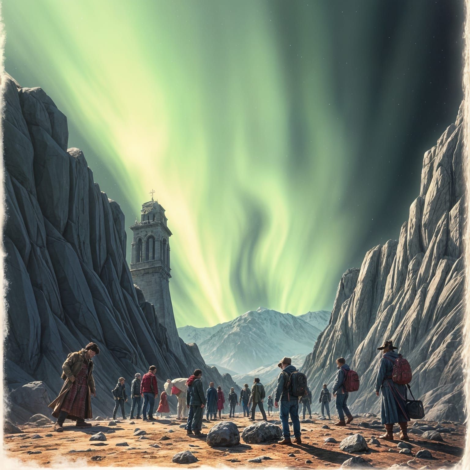 Vibrant Rainbow Celebration in a Fantastical World