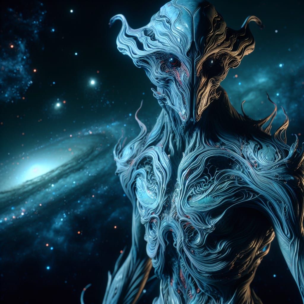 A being from Sirius B star system in 8k resolution, intricat...