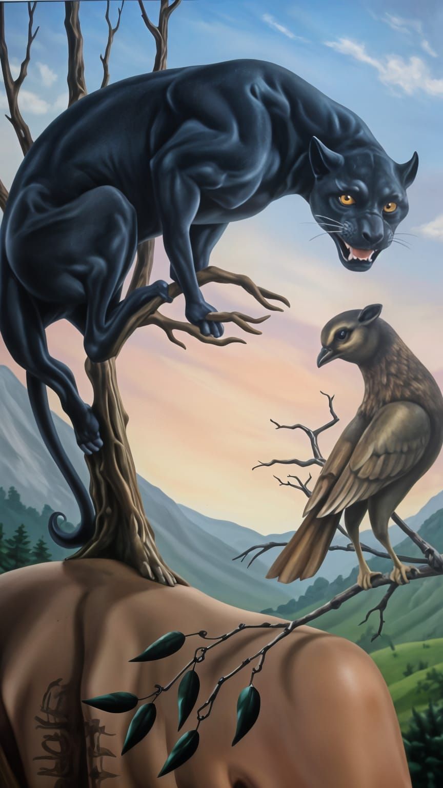 Objects & Figures Form Human Faces in Optical Illusion Painting