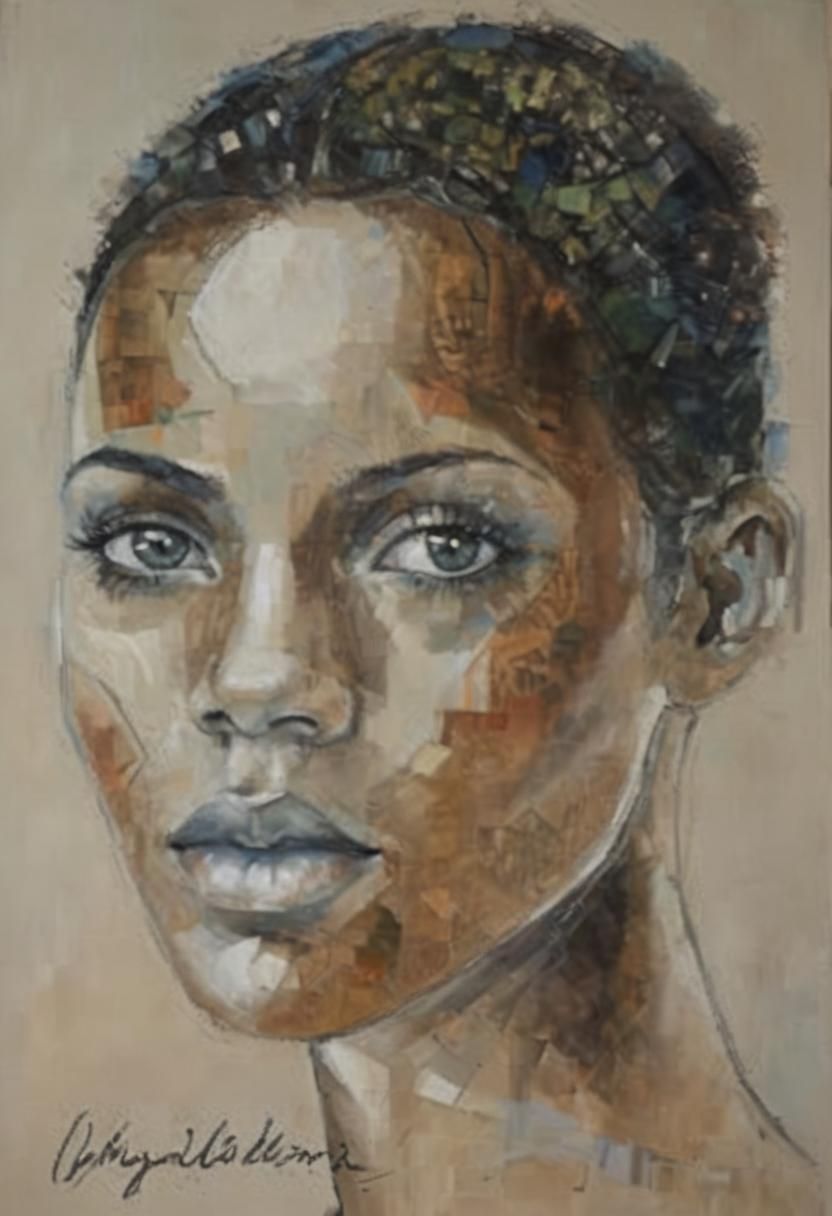 Amazing Woman oil painting like Picasso paintings 