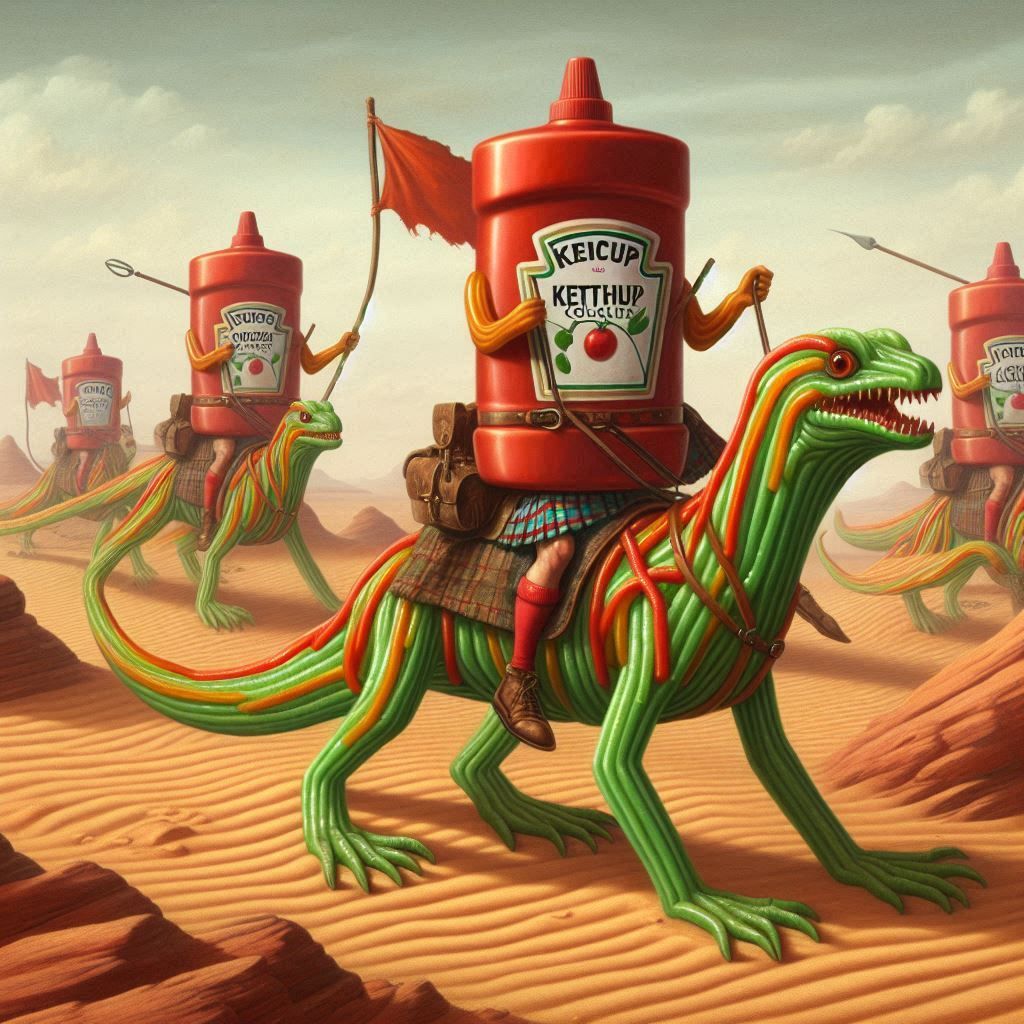 Kilted Ketchup on Licorice Lizards