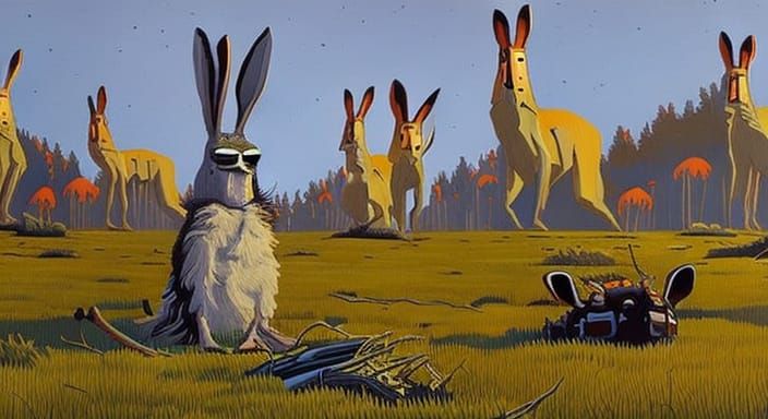 "Jack Rabbit" epic cosmic supernatural masterpiece by Gerald...