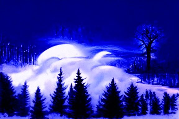 Misty Moonlit Night 1