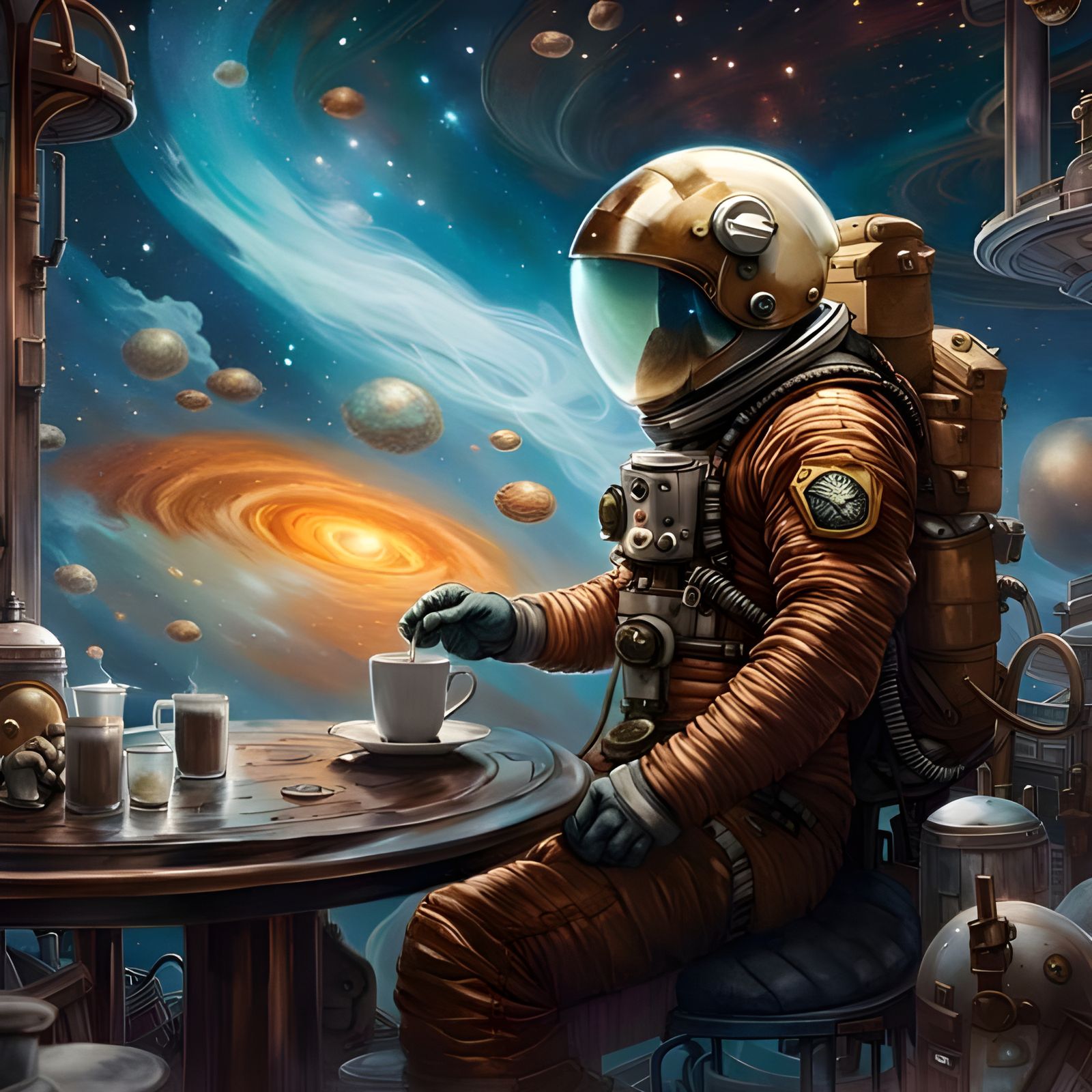 Astronauts need their coffee too  by @Rosie
