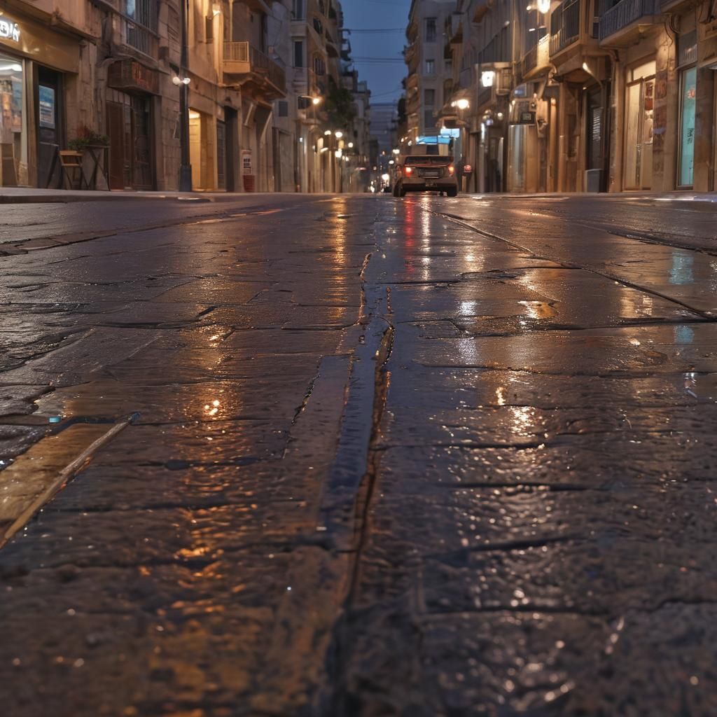 Vibrant Israeli Cityscape at Dusk, HDR Hyperrealistic Photog...