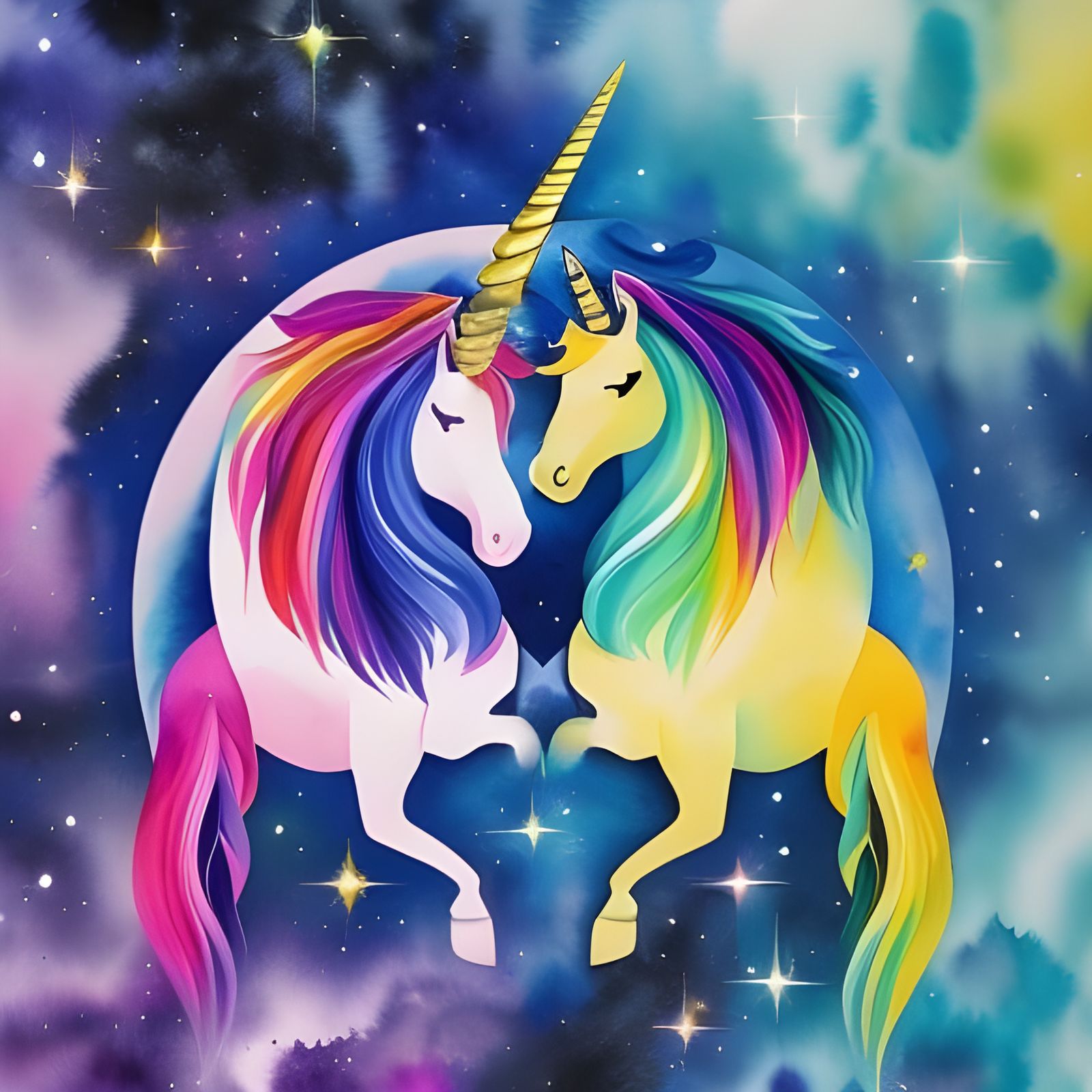 unicorn couple AI Generated Artwork NightCafe Creator