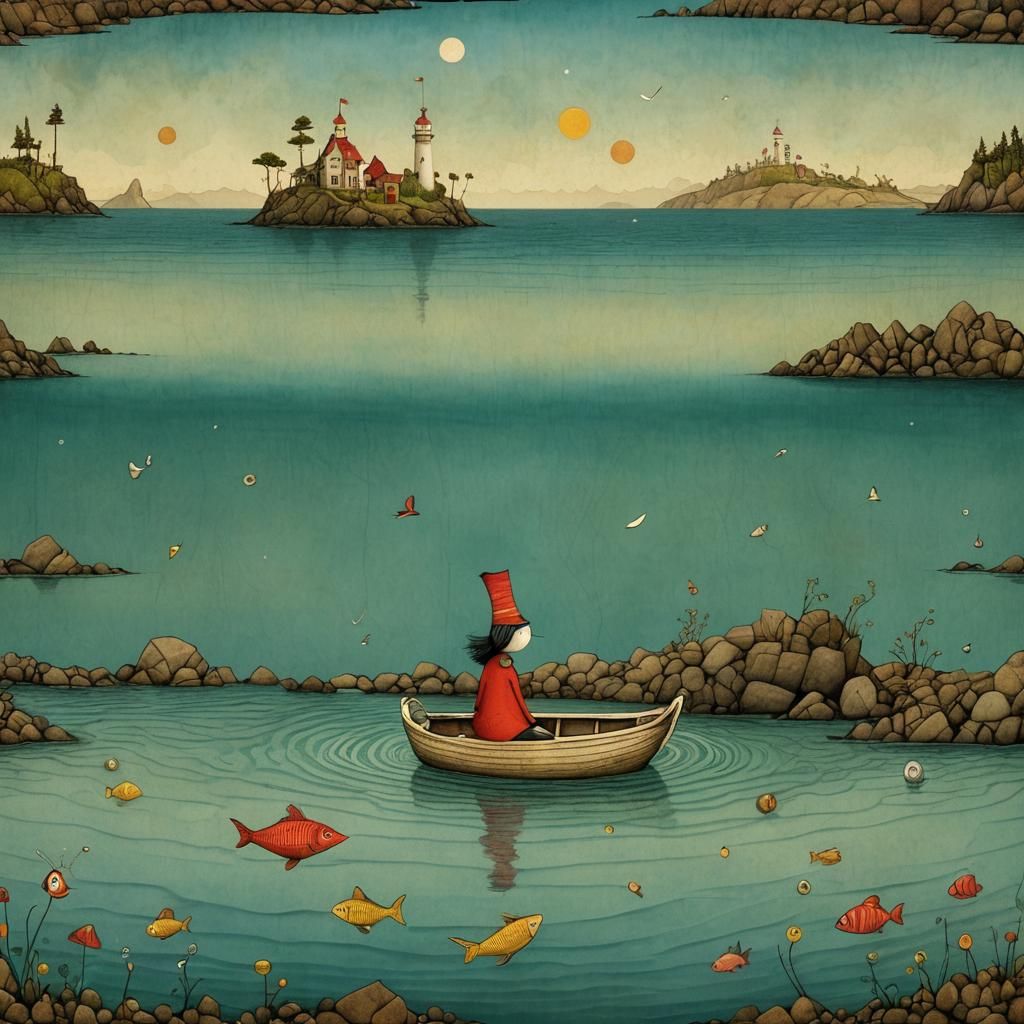 Surreal: ONE wonky bathing beauty at the seashore  BY Andy K...