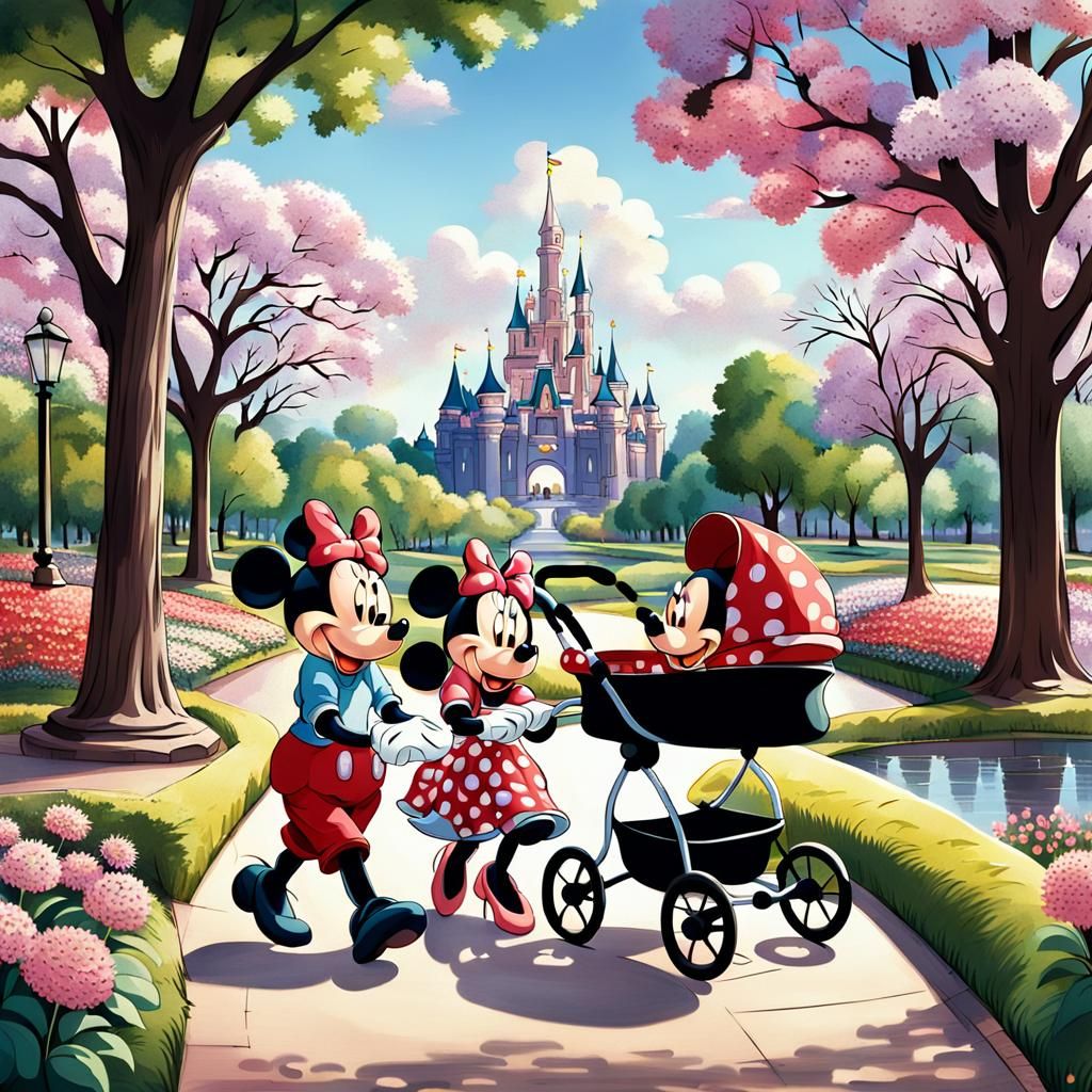 Mickey and Minnie Mouse - AI Generated Artwork - NightCafe Creator