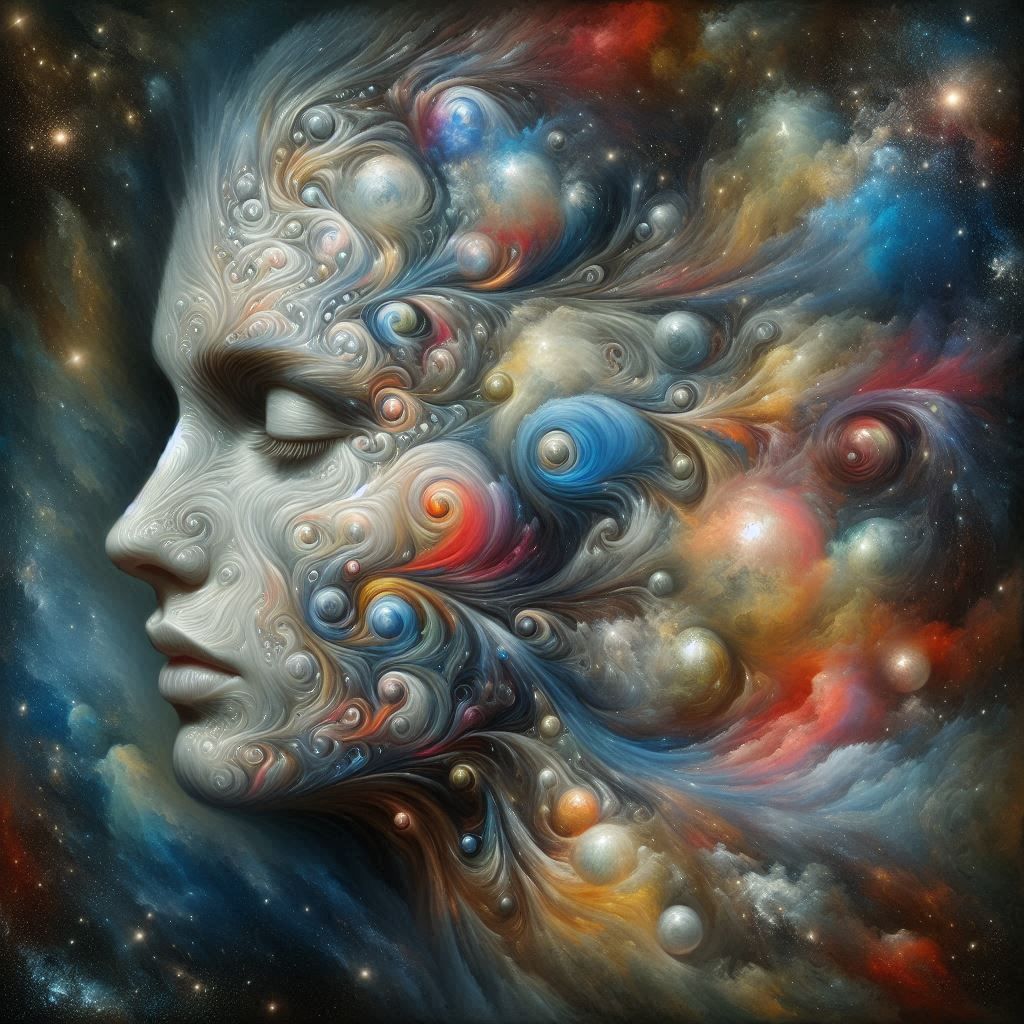 cosmic surreal portrait