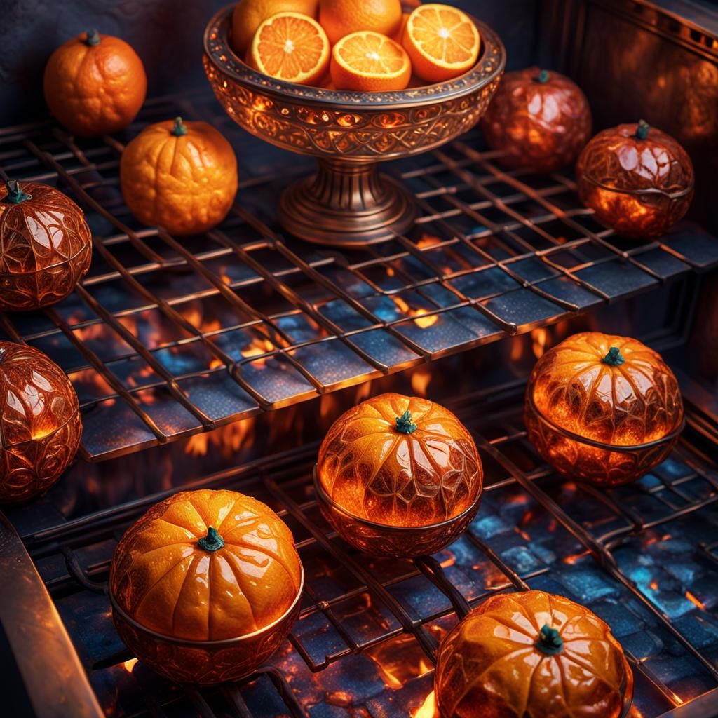 Oranges on the stove