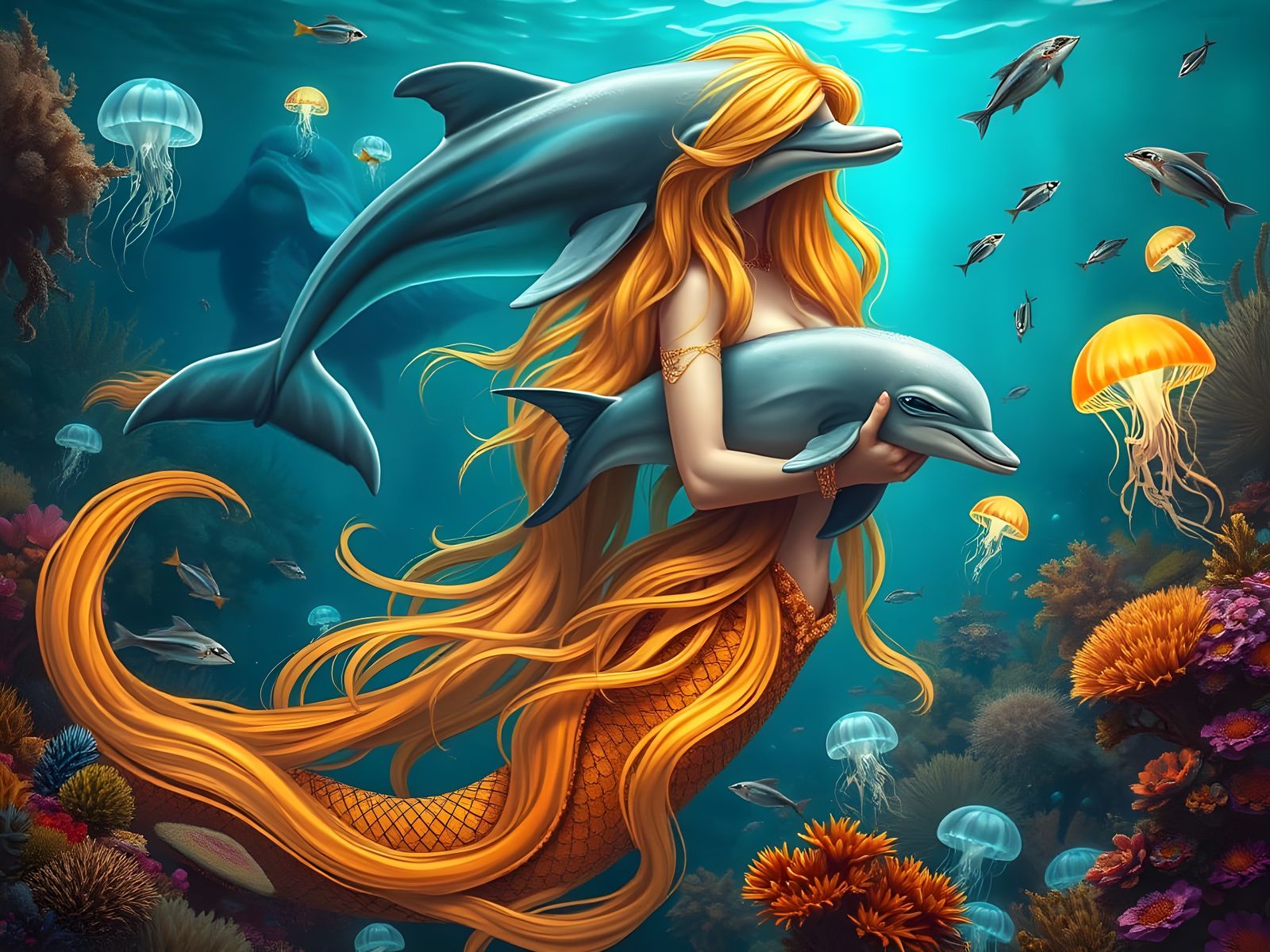 Full Dolphin Head Mermaid  by @Gary Murakami