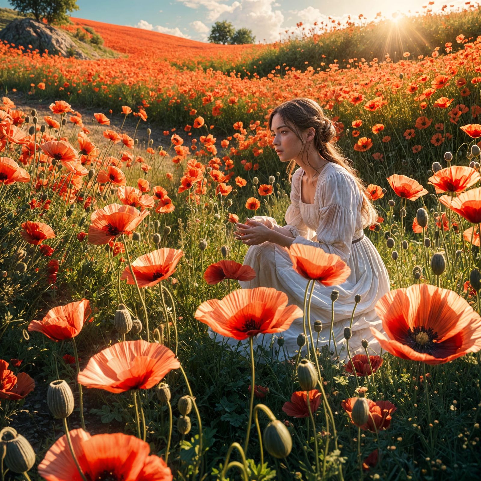 Maditate amoung poppies  by @Mad Piece Maker