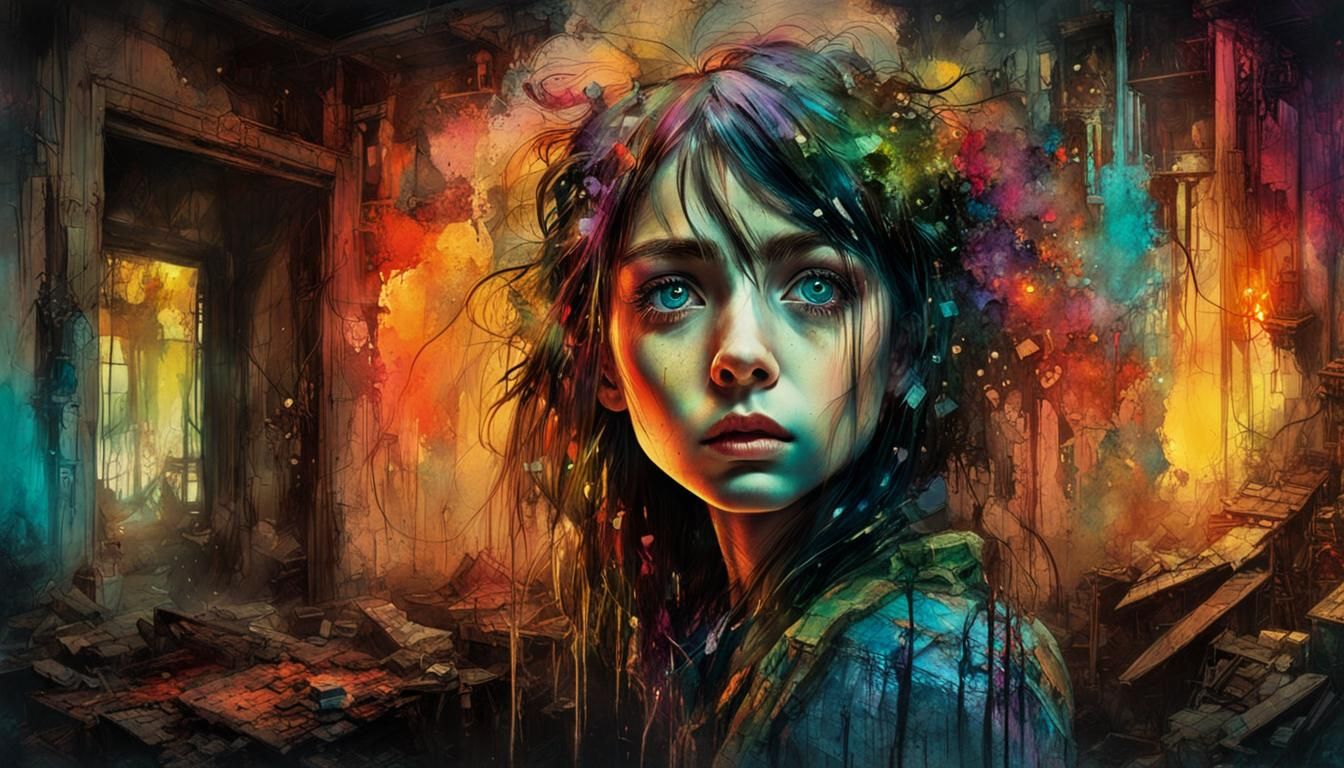 Brief moment when you need to decide - Stay or RUN..  by @Varu