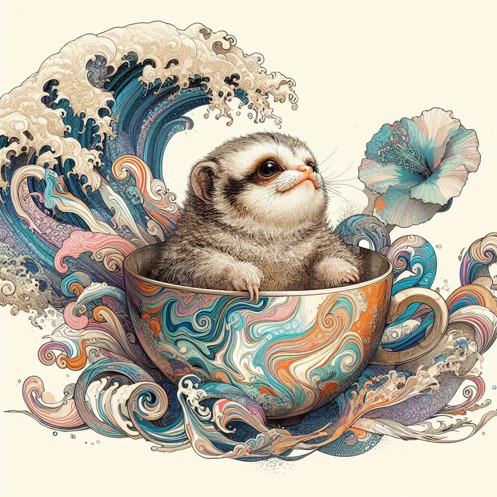 baby sloth in teacup