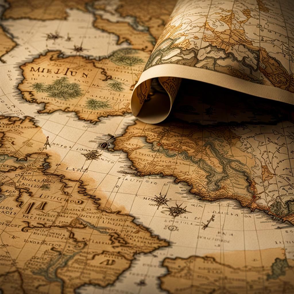 Detailed 1800’s Navigation Map  by @Chelle