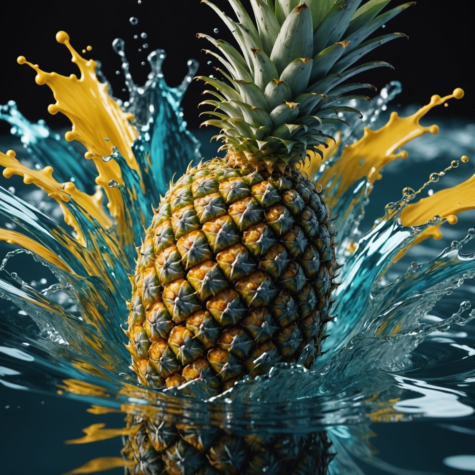 Intricate Fractal Pineapple Concept Art in Filmic 8K Resolut...