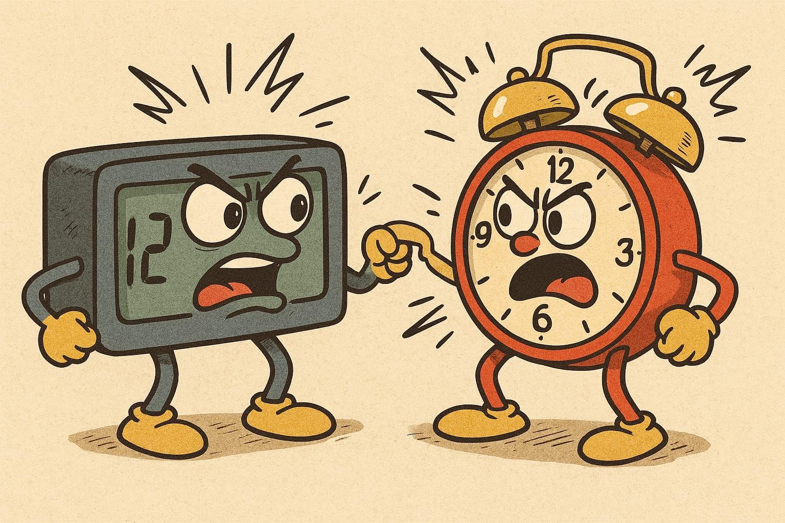 "No, YOU'RE alarm-clocking wrong!" (quest 3-4-1)