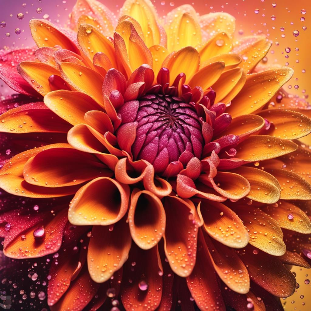 Orange Dahlia   by @Mandee