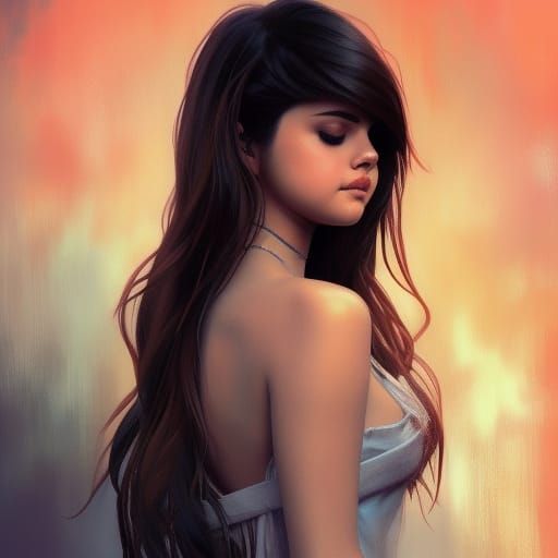 Selena Gomez Beautiful - AI Generated Artwork - NightCafe Creator