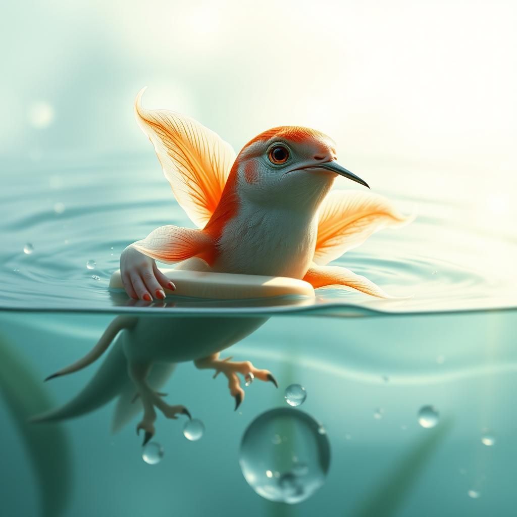 Green Frog with Red Eyes in Tropical Setting