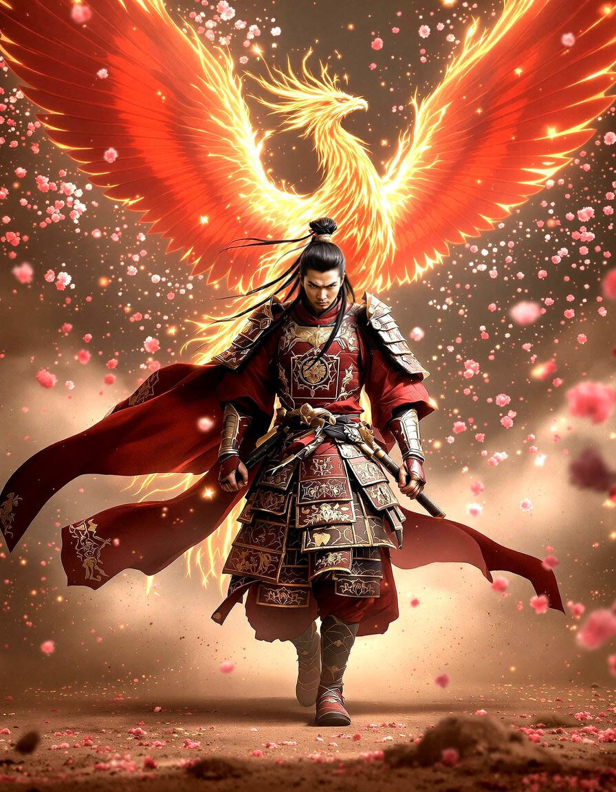 The Samurai and the Phoenix  by @GeoPepito