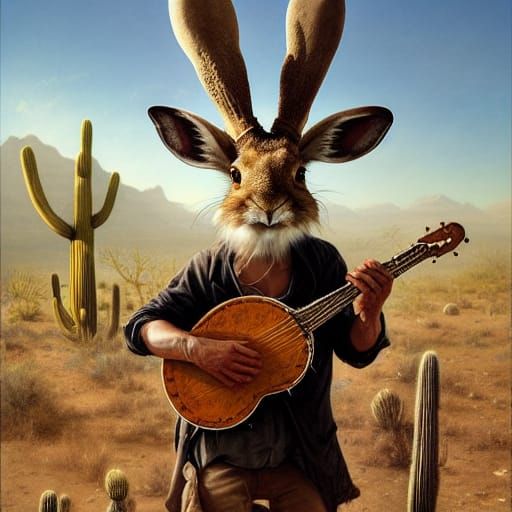 Old Desert Jackalope-He'll play you a tune if you bring him a spoon!! undefined