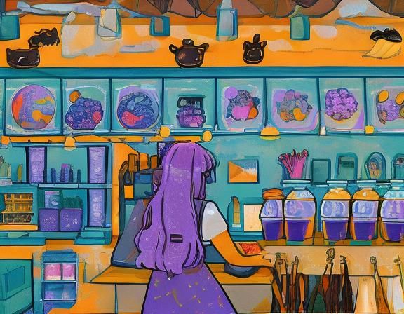 <lora:Lofi kawaii RBT v7:1.0> girl and cat, lilac