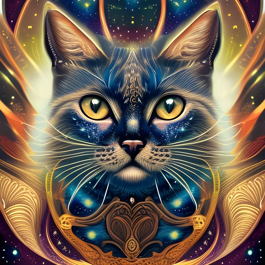 Cosmic Kitty  by @Swiss Army Squid