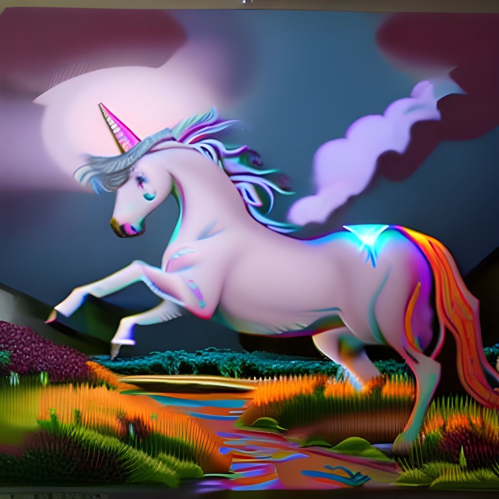 Abstract Rainbow Unicorn - AI Generated Artwork - NightCafe Creator