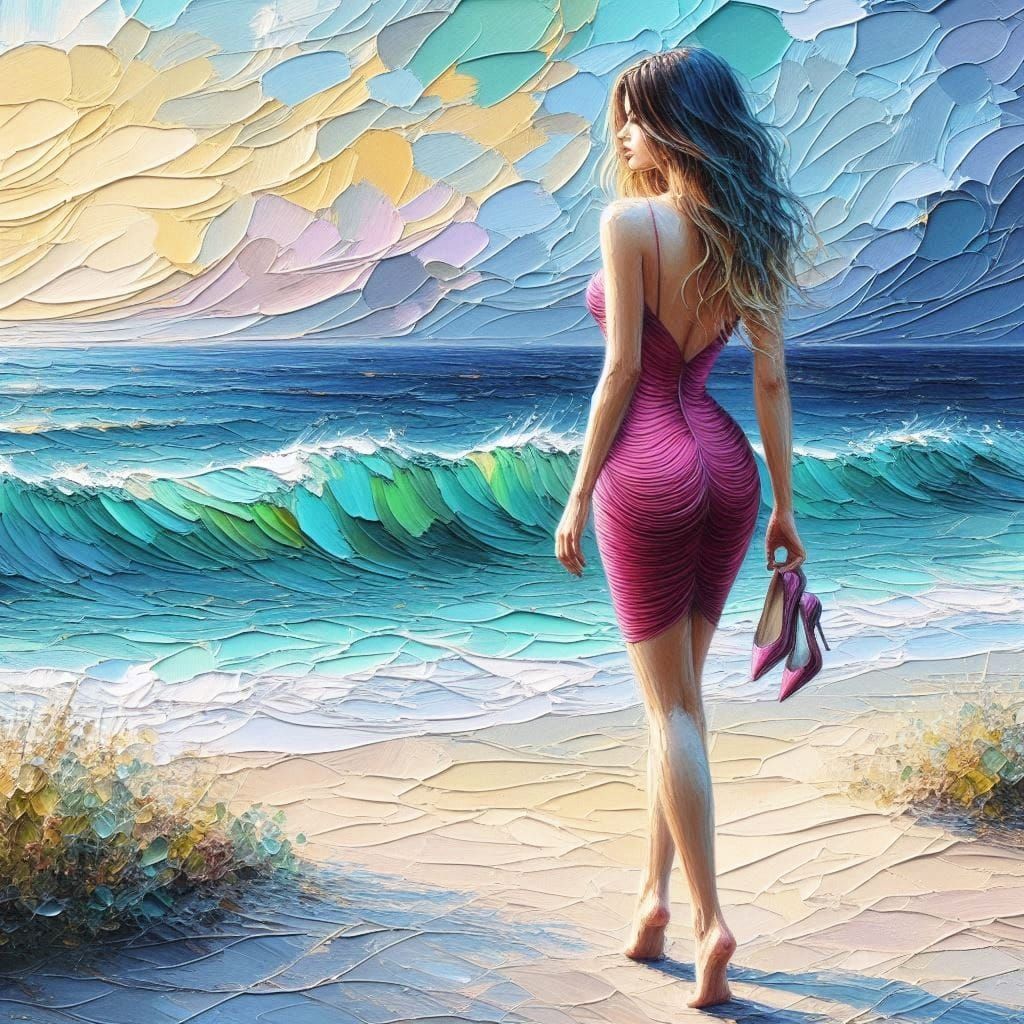 the belle of the ball, she swirled and twirled the night away . . . sunrise on the beach