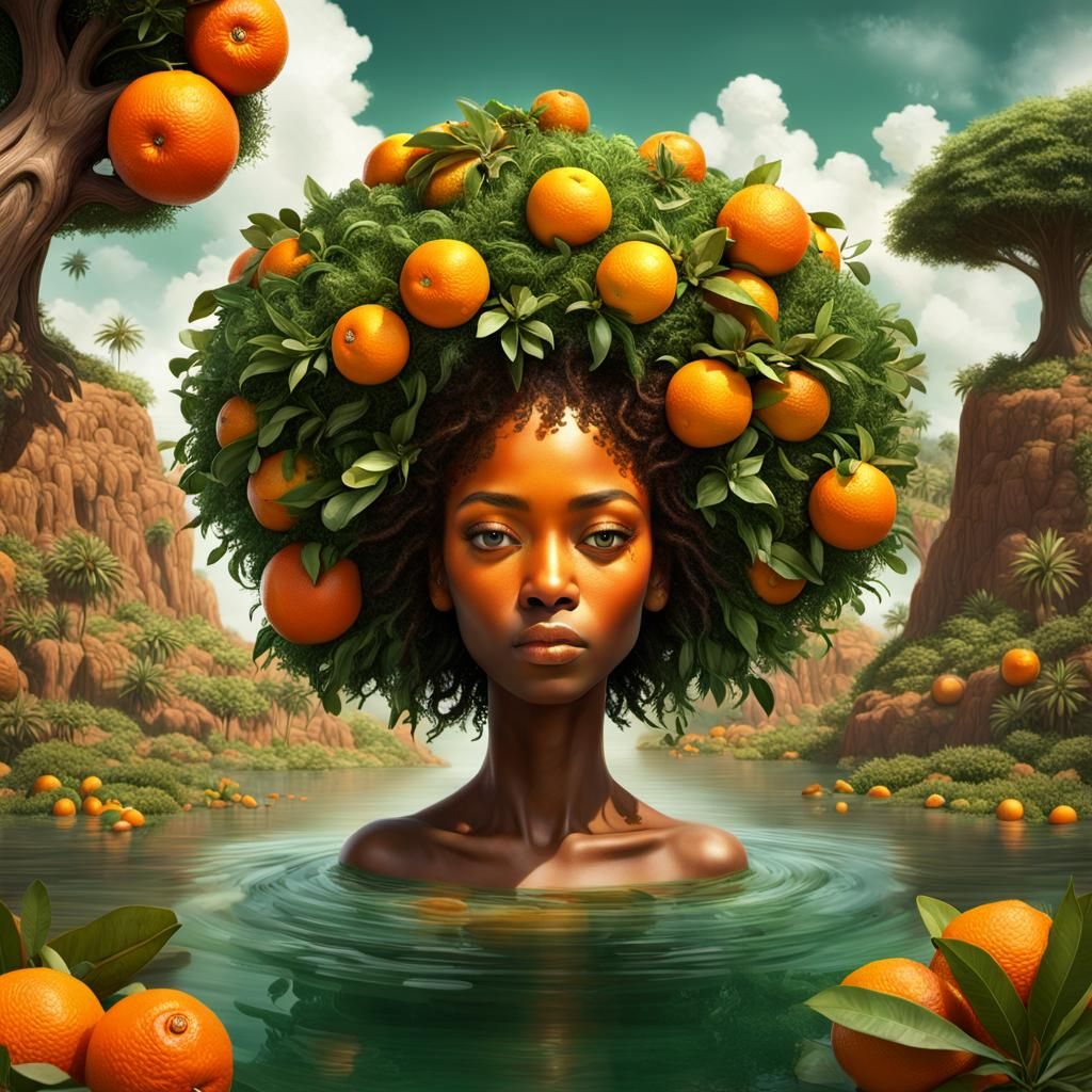 A photo realistic digital illustration of a floating island,...