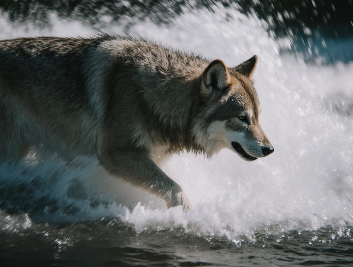Wolf In Water