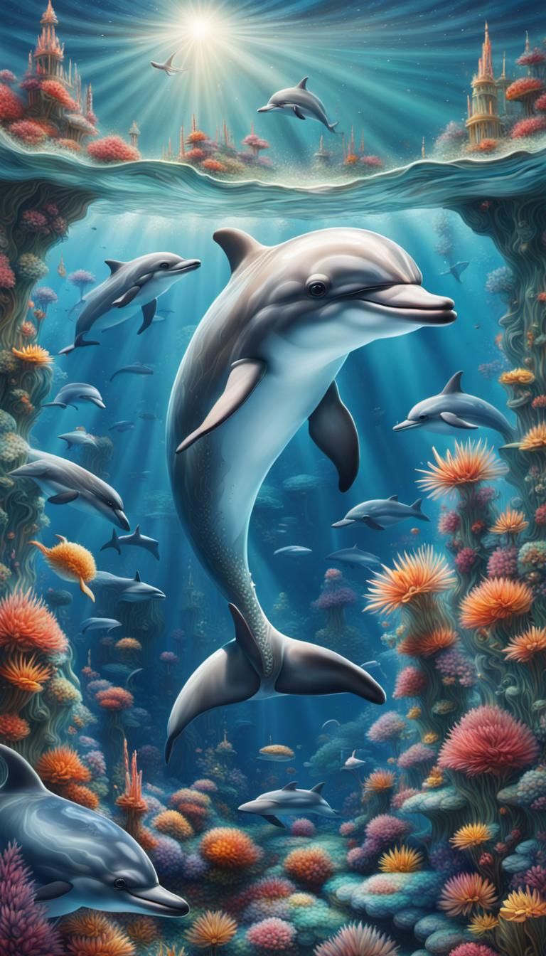 Fantasy Dolphin Scene