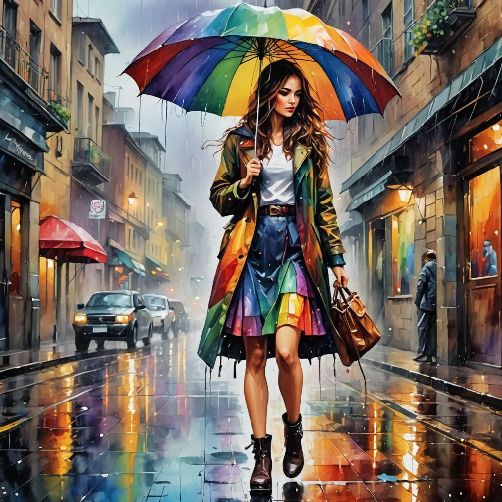 Rainy Days and Rainbows  by @Zabrie