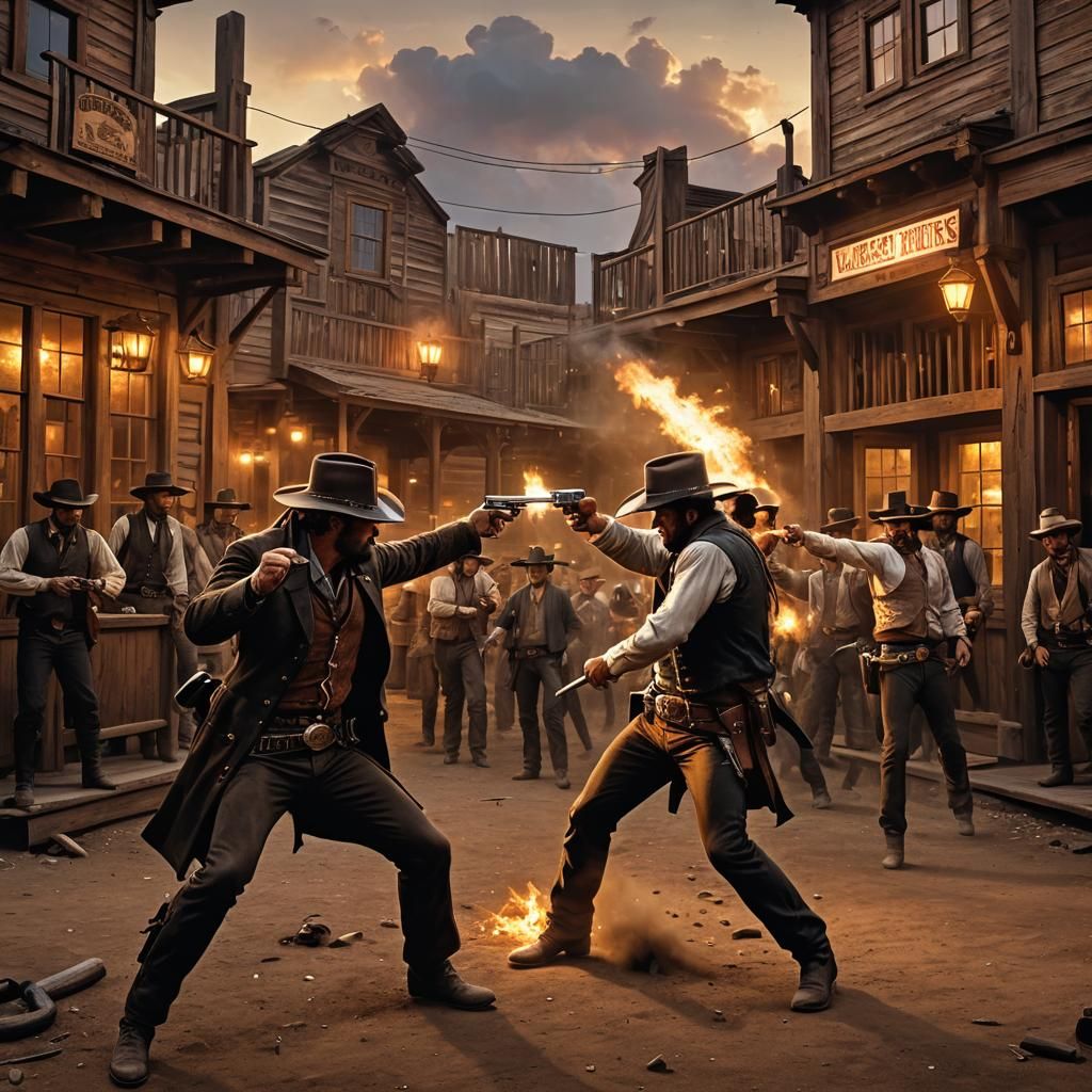 Cowboy gunfight