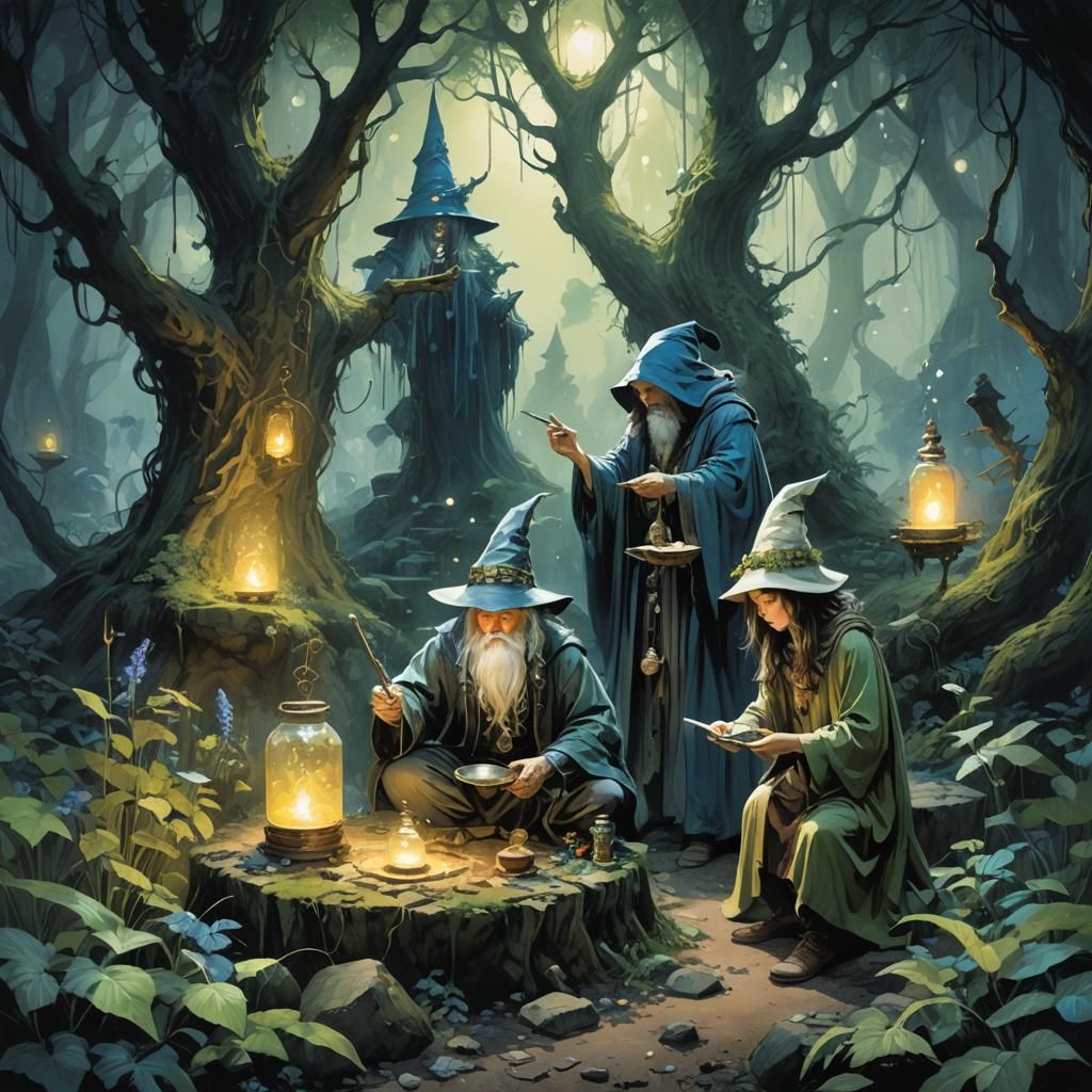 Master Wizard & Apprentice - AI Generated Artwork - NightCafe Creator