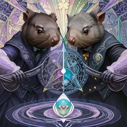 Wombat wise guys Wilbur and Waldo messing about with the universal order yet again. 😁