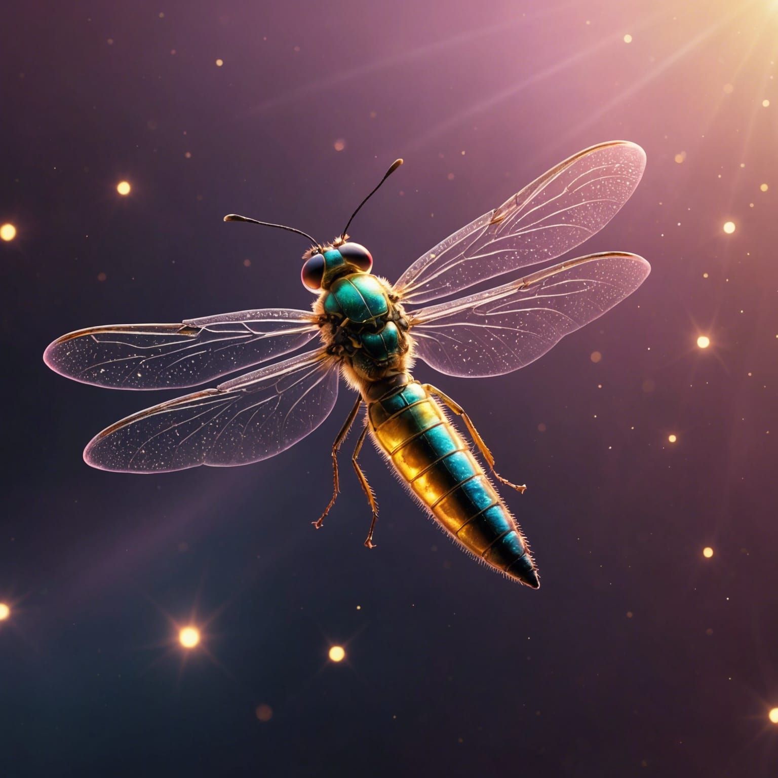 Shimmering firefly