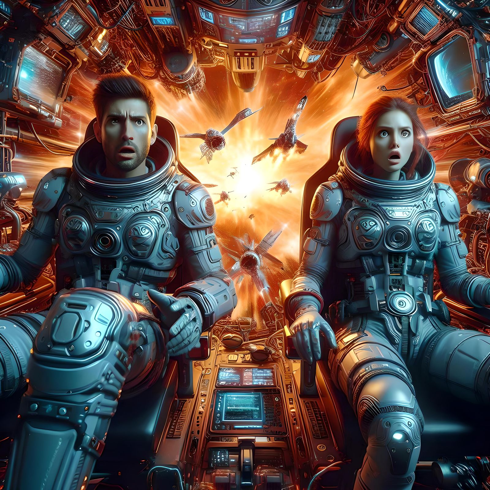 Explosion in Space
