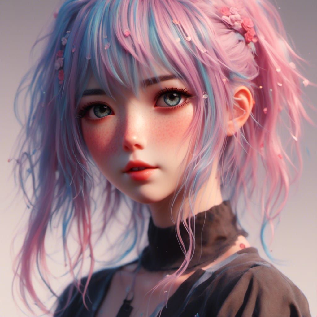 Portrait, abstract, pastel, realistic anime <lora:Vero:1.0>