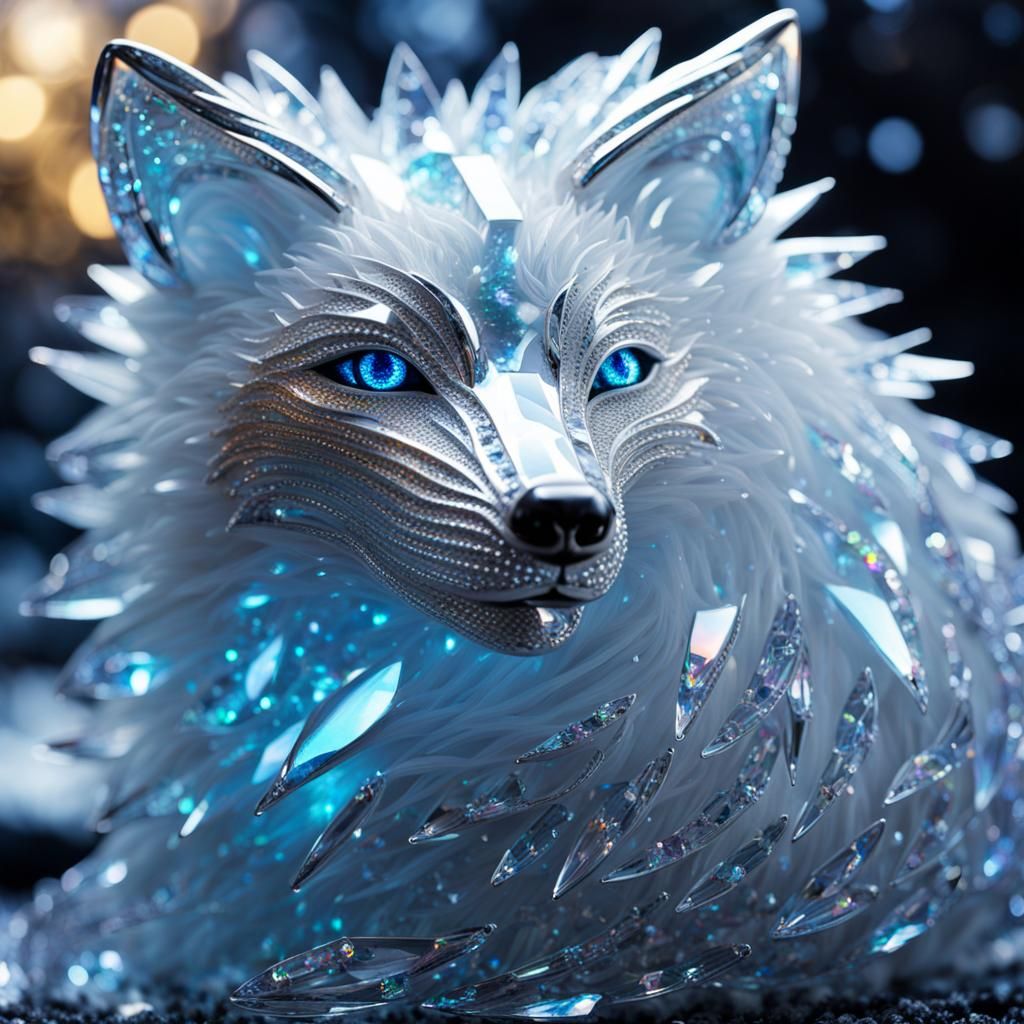 Crystal Snow Fox  by @Barex