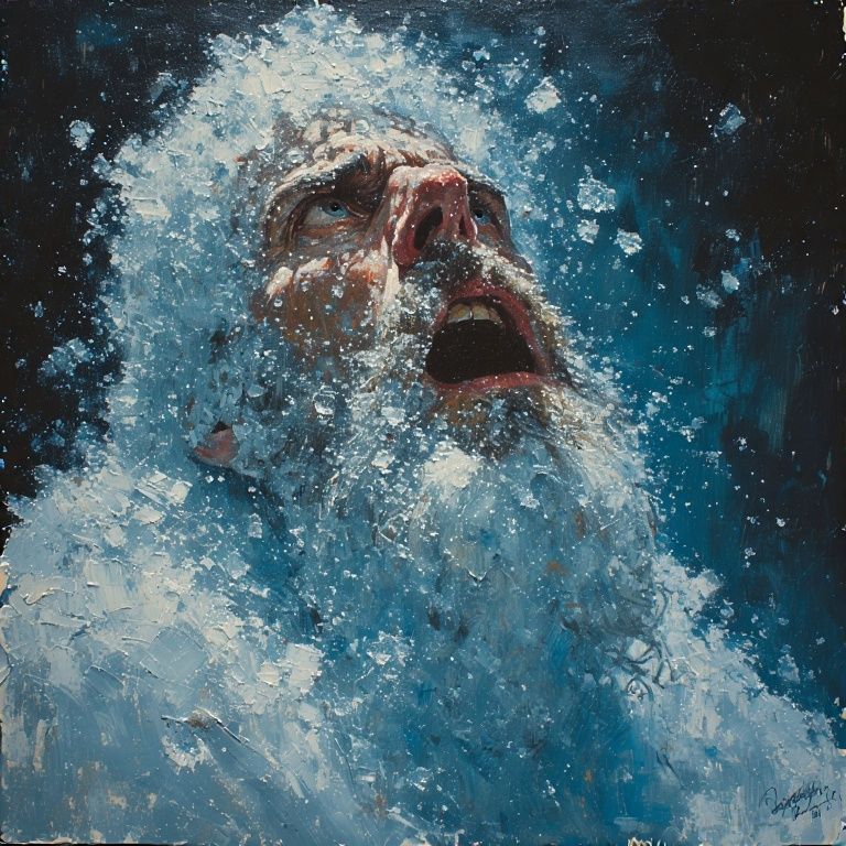 Judas on 7th level of frozen Hell, his eyes forever open