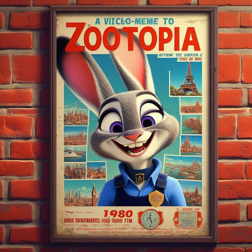 Travel poster to Zootopia
