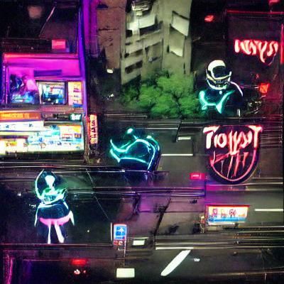 Tokyo at Night, Glowing Neon Anime
