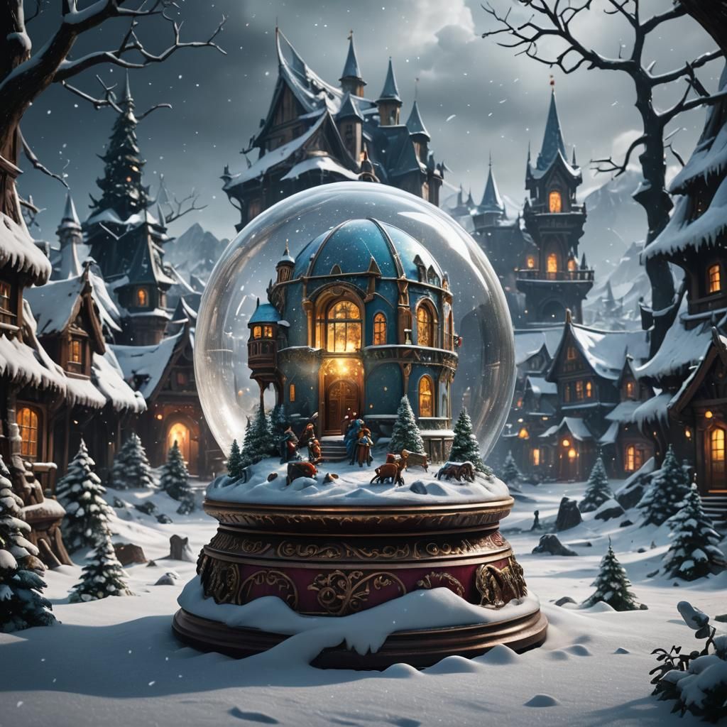 Troika in a snow globe