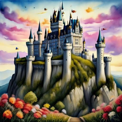 <lora:FairyTailsv8:1.0> Castle