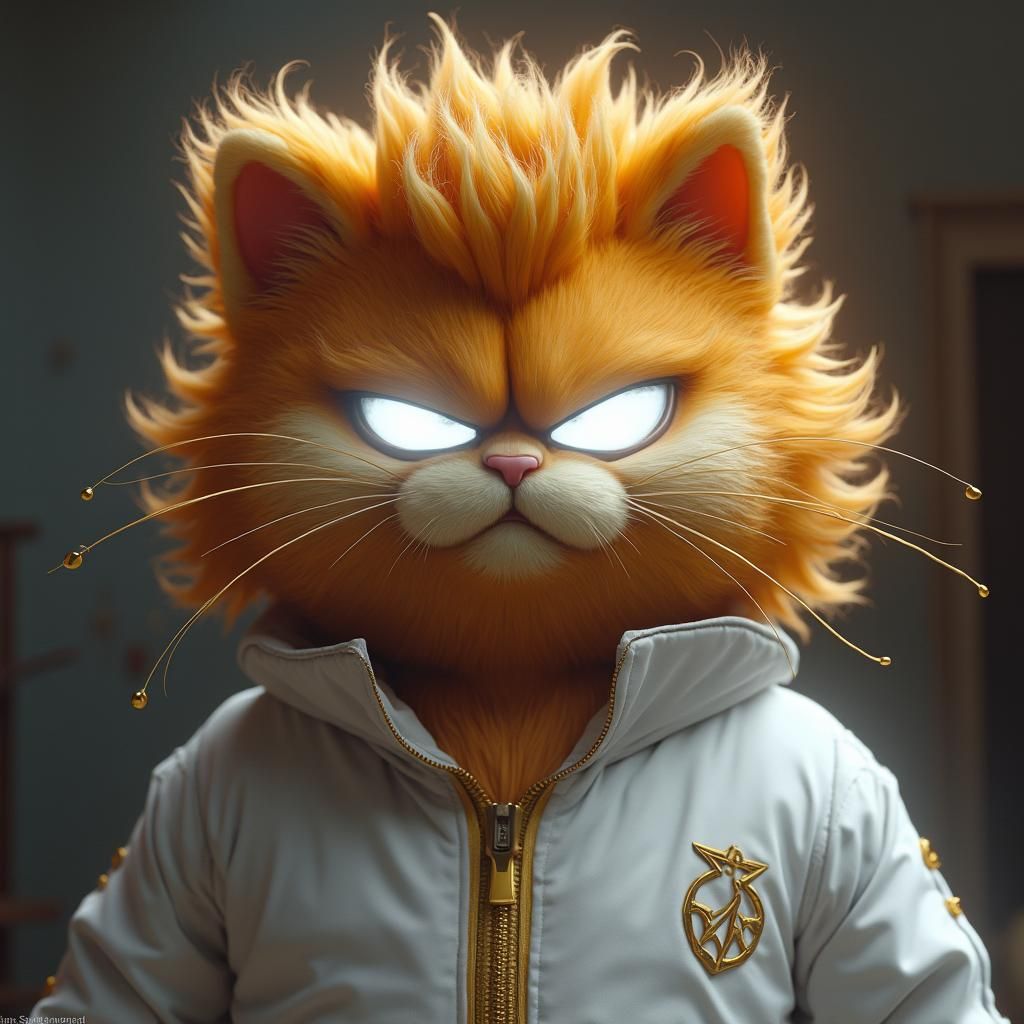 Live action Garfield movie film cat animal Garfield himself as a Sith Lord chancellor palpatine from revenge of the Sith movie
